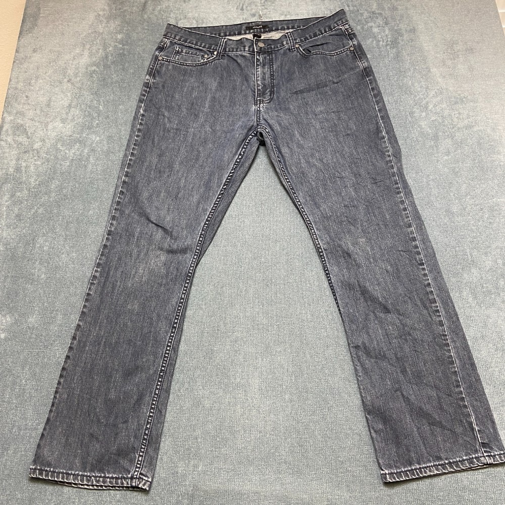 Alfani Jeans Mens 36x32 Blue Denim Cotton Non Stretch Straight Leg Medium Wash